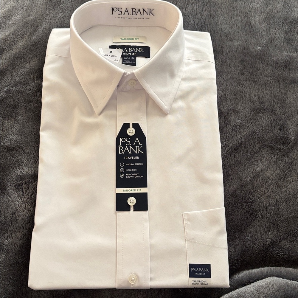 Jos. A. Bank Classic White Traveler Shirt